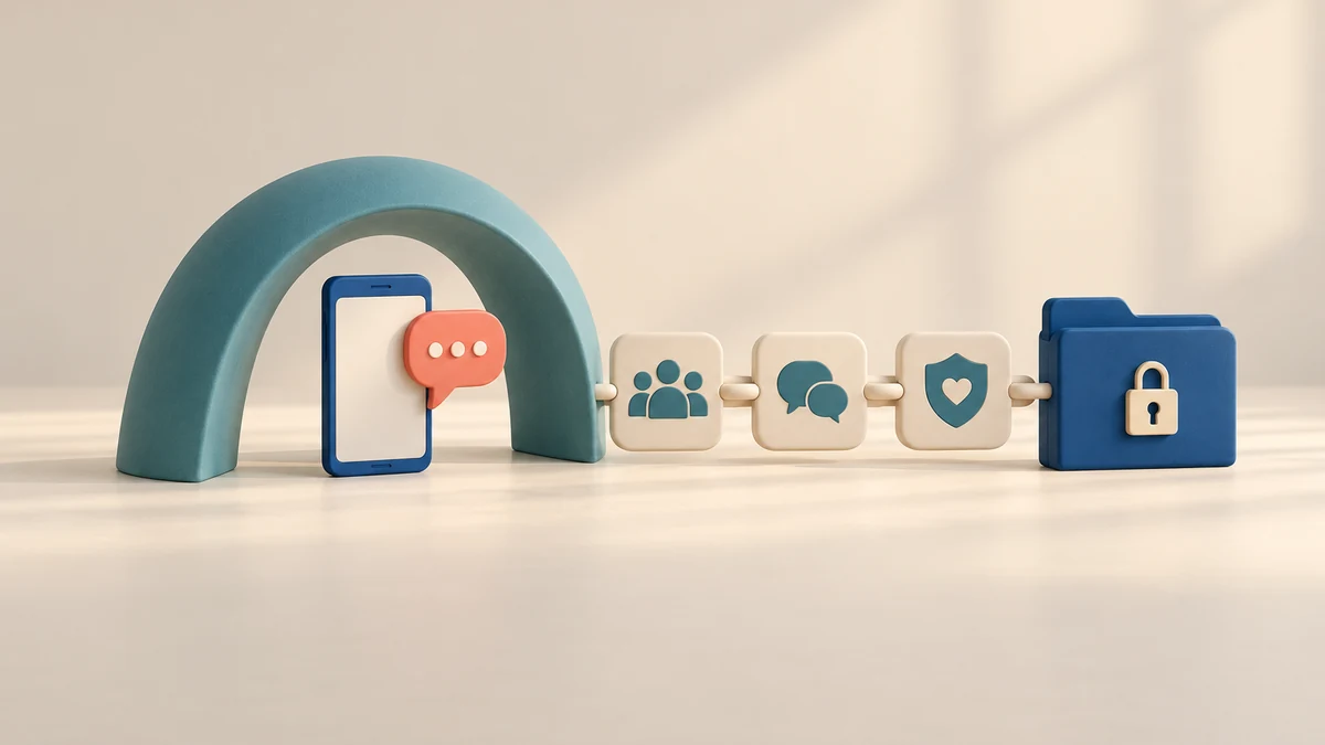 Telefono protetto e tessere collegate per la risposta coordinata al cyberbullismo.